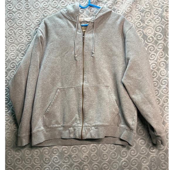 LL Bean Mens XL Gray Full Zip Up Hoodie Jacket Sweatshirt - Picture 1 of 8